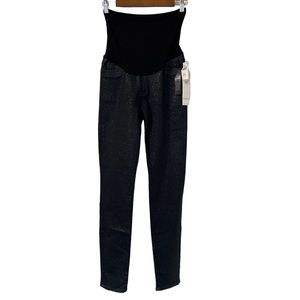Hudson Womens Nico Metallic Glitter Skinny Fit Maternity‎ Jeans Size 27